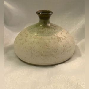 Mottled Earth Speckled Pottery Vase Mid-Century Loch Ness Clay Works Scotland